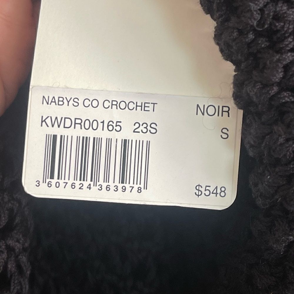 Zadig & Voltaire Nabys open knit black Crochet Dress NWT- small - Picture 12 of 13